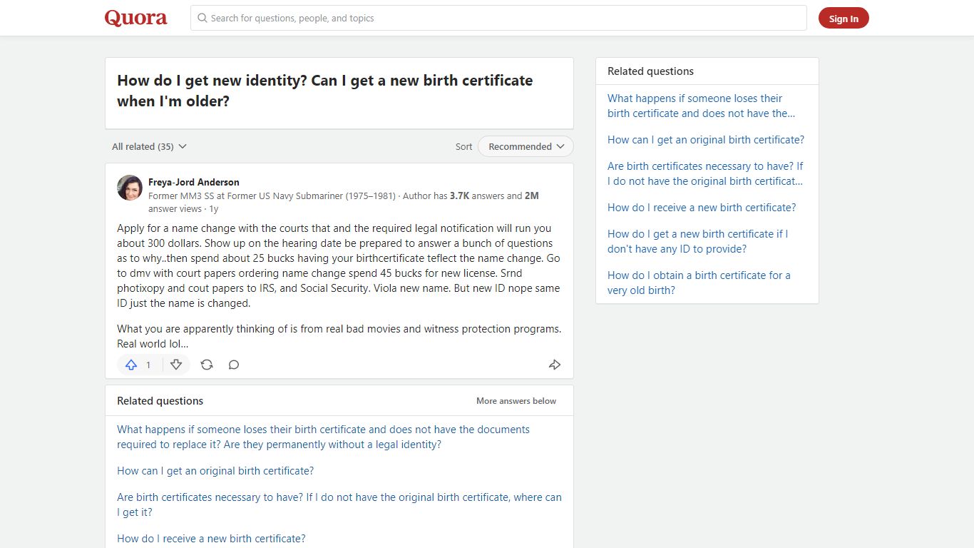 How do I get new identity? Can I get a new birth certificate ... - Quora